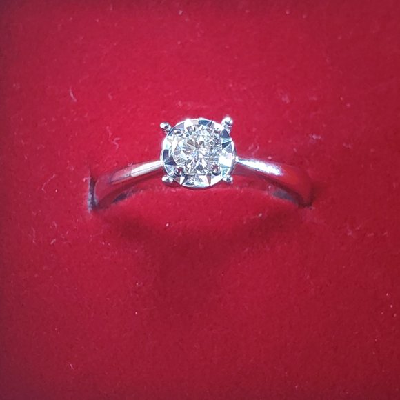 New 14K Diamond Solitaire Engagement Ring - Picture 6 of 10
